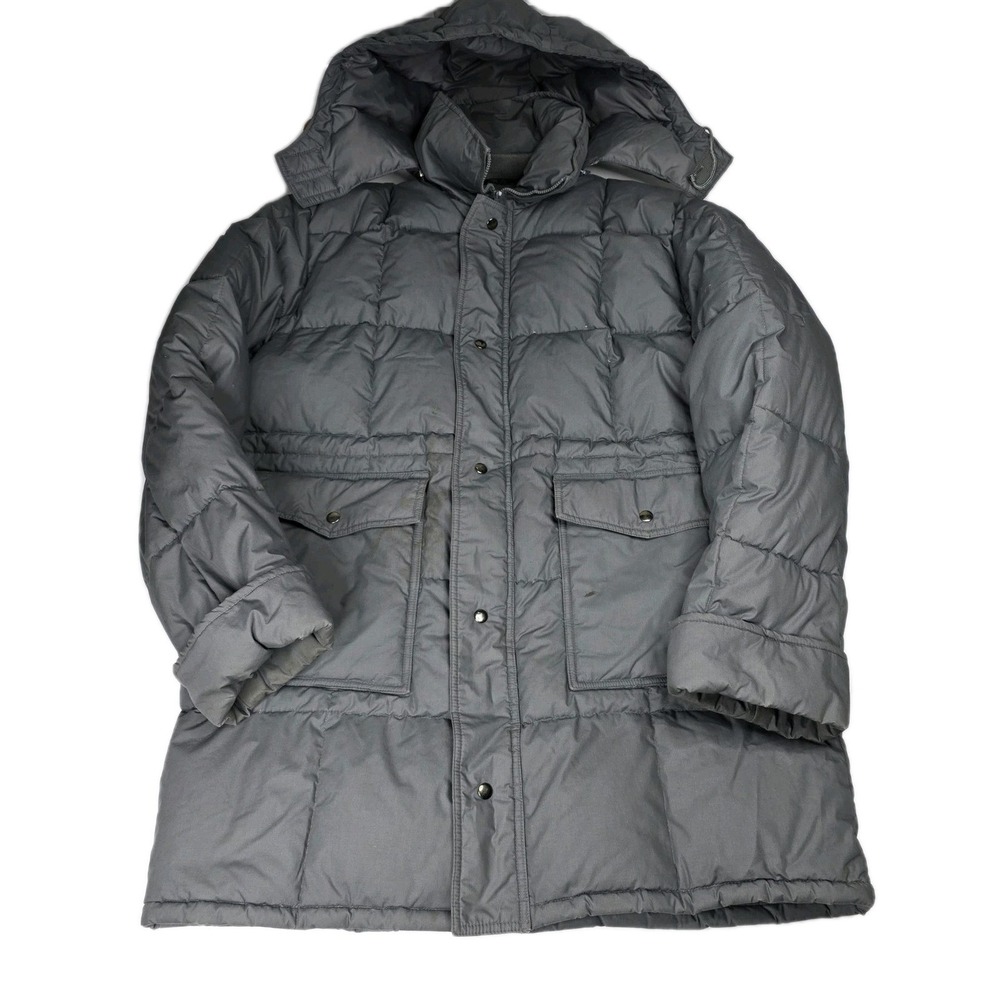 FIELD & STREAM Gordon Ferguson Gray Insulated Hooded Down Large Parka Jacket